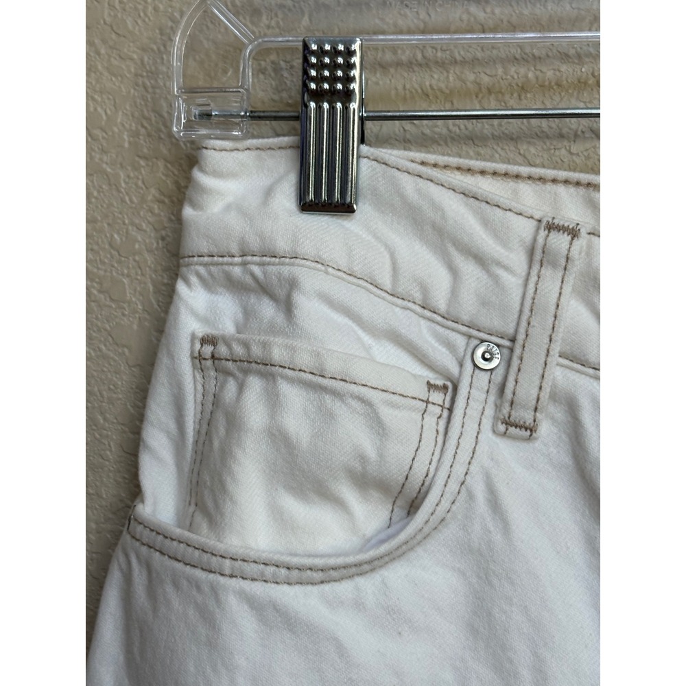PAIGE White Wide-Leg Cropped Jean Shorts - Picture 5 of 11